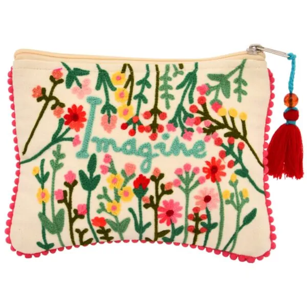 Karma Living "Imagine" Floral Pouch