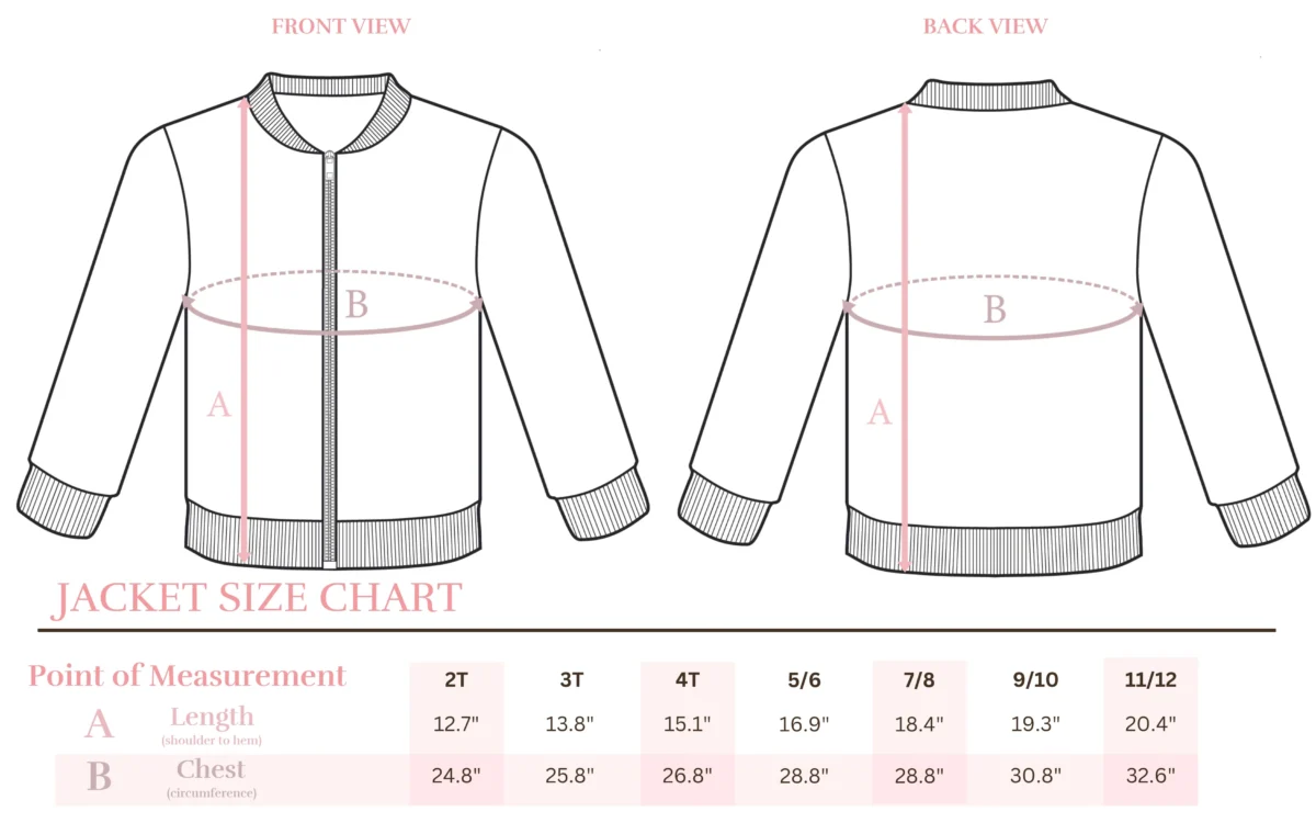 Sequin_Satin_Jacket size chart