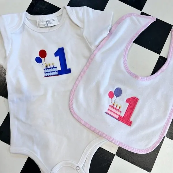 first birthday onesie bib