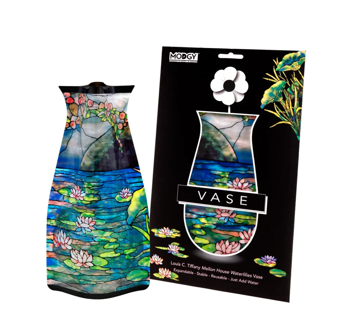 Louis C. Tiffany Mellon House Waterlilies Expandable Vase