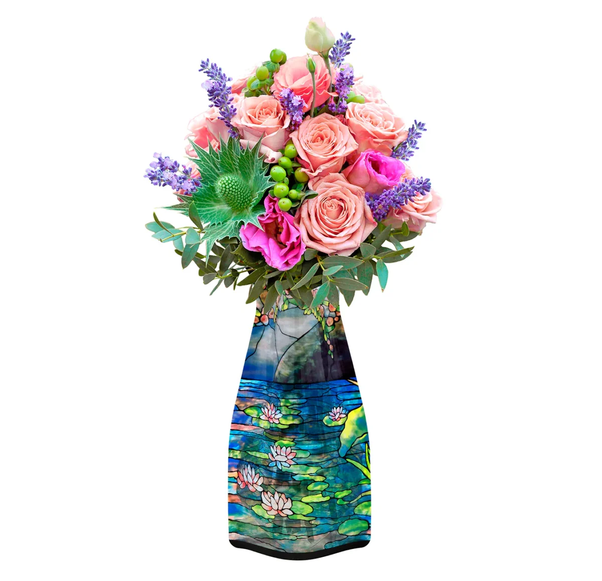 Louis C. Tiffany Mellon House Waterlilies Expandable Vase