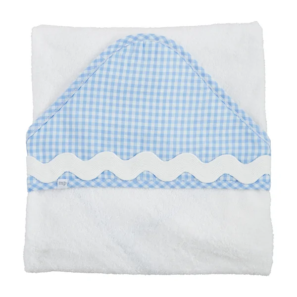 Blue Gingham Hooded Towel