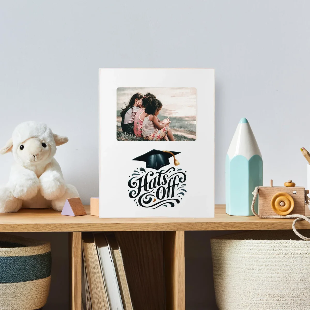 Hats Off Vertical Frame graduation gift