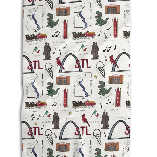 St. Louis ICONS 18x30 Work-Harder Single-Sided Towel