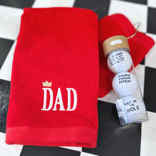 fathers day gift, fathers day golf towel, dad towel, best dad