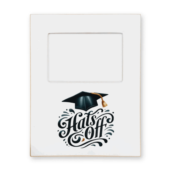 Hats Off Vertical Frame, graduation gift