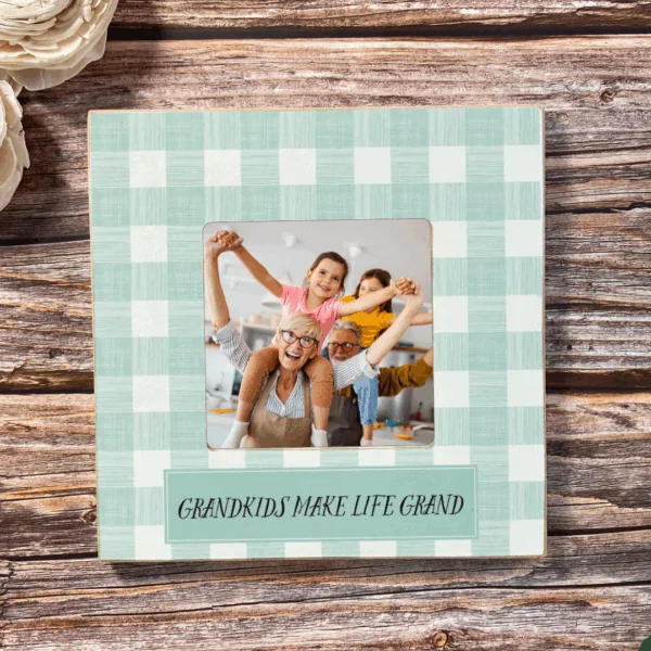 Grandkids Make Life Grand Square Frame, mother day gift