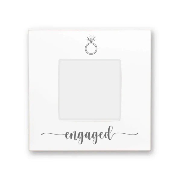 Engaged Square Frame, wedding gift. bridal gift, picture frame