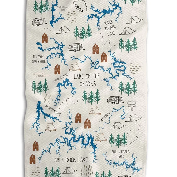 Missouri Lake of the Ozarks 18x30 Work-harder Double-Sided Towel