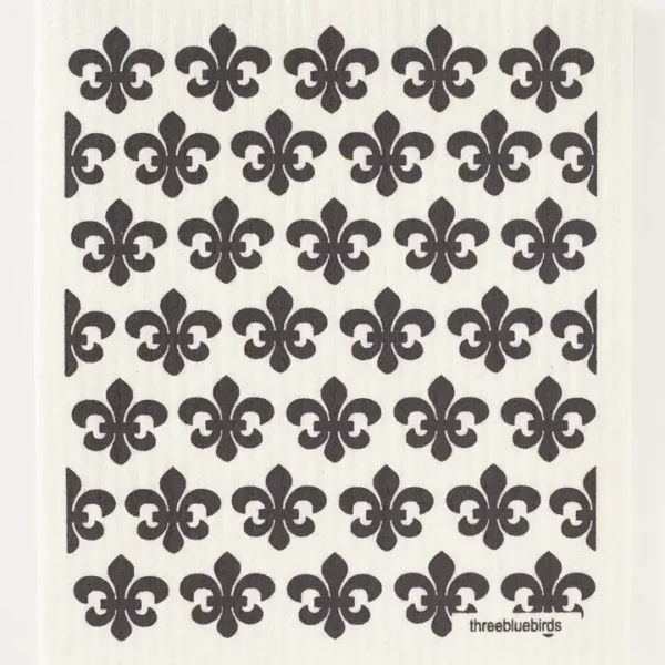 Fleur de Lis Swedish Dishcloth