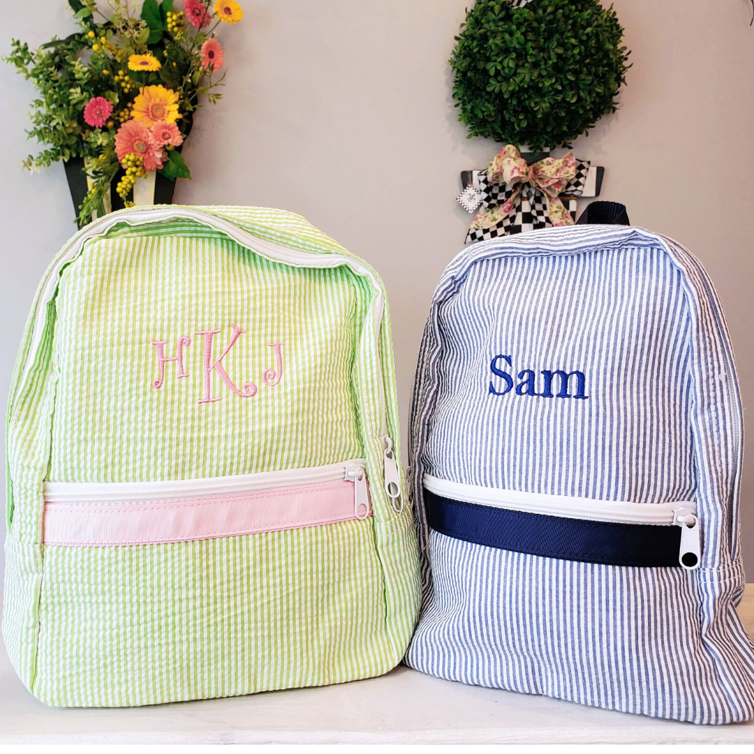 back to school embroidered backpacks