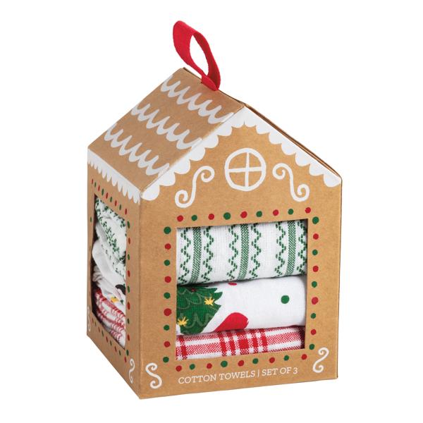 Santa Christmas House Towel Set