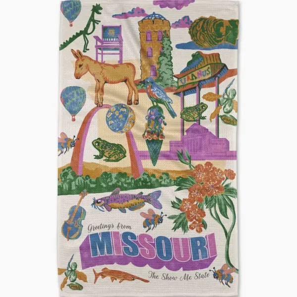 Greetings from Missouri Tea Towel