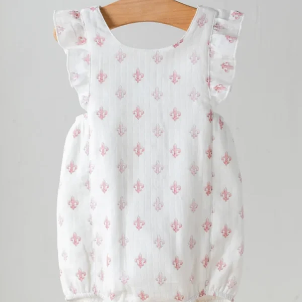 Fleur De Rose Organic Muslin Bubble Romper