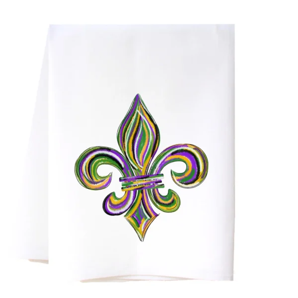 Mardi Gras Fleur De Lis Kitchen Towel