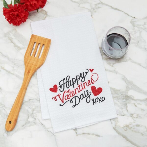 Happy Valentines Day XOXO Tea Towel