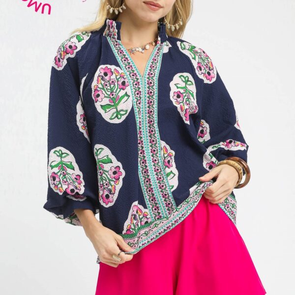 Midnight Meadows Floral Tunic