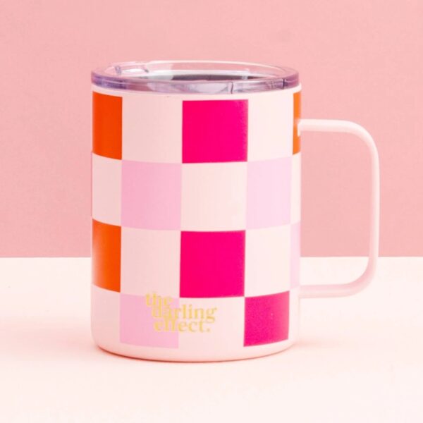 Sweetheart Checkered Insulated Mug