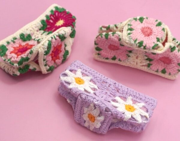 Crochet Floral Hair Claw Clips