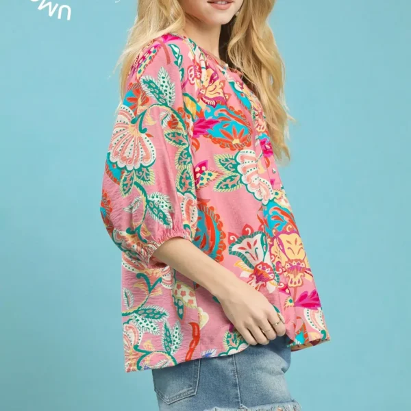 Paisley Top Pink