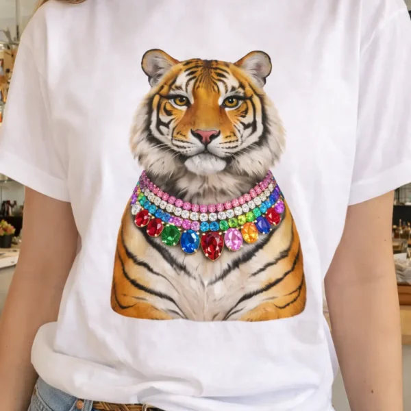 Jeweled Collar Tiger T-shirt